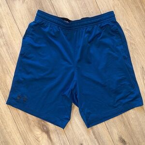 UNDER ARMOUR Fitted Heat Gear Elastic Drawstring Athletic Gym Shorts